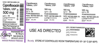Cipro (Ciprofloxacin 60760 689 20)